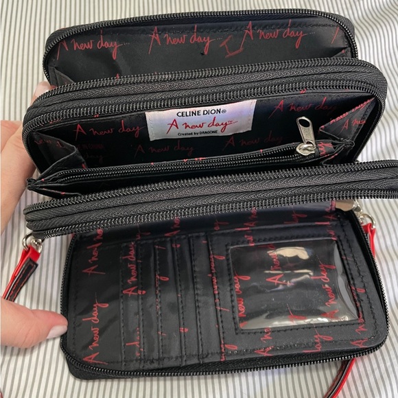 Celine Dion, A New Day, Triple Zip-Around Wristlet/Wallet/Clutch/Shoulder bag - Picture 3 of 10